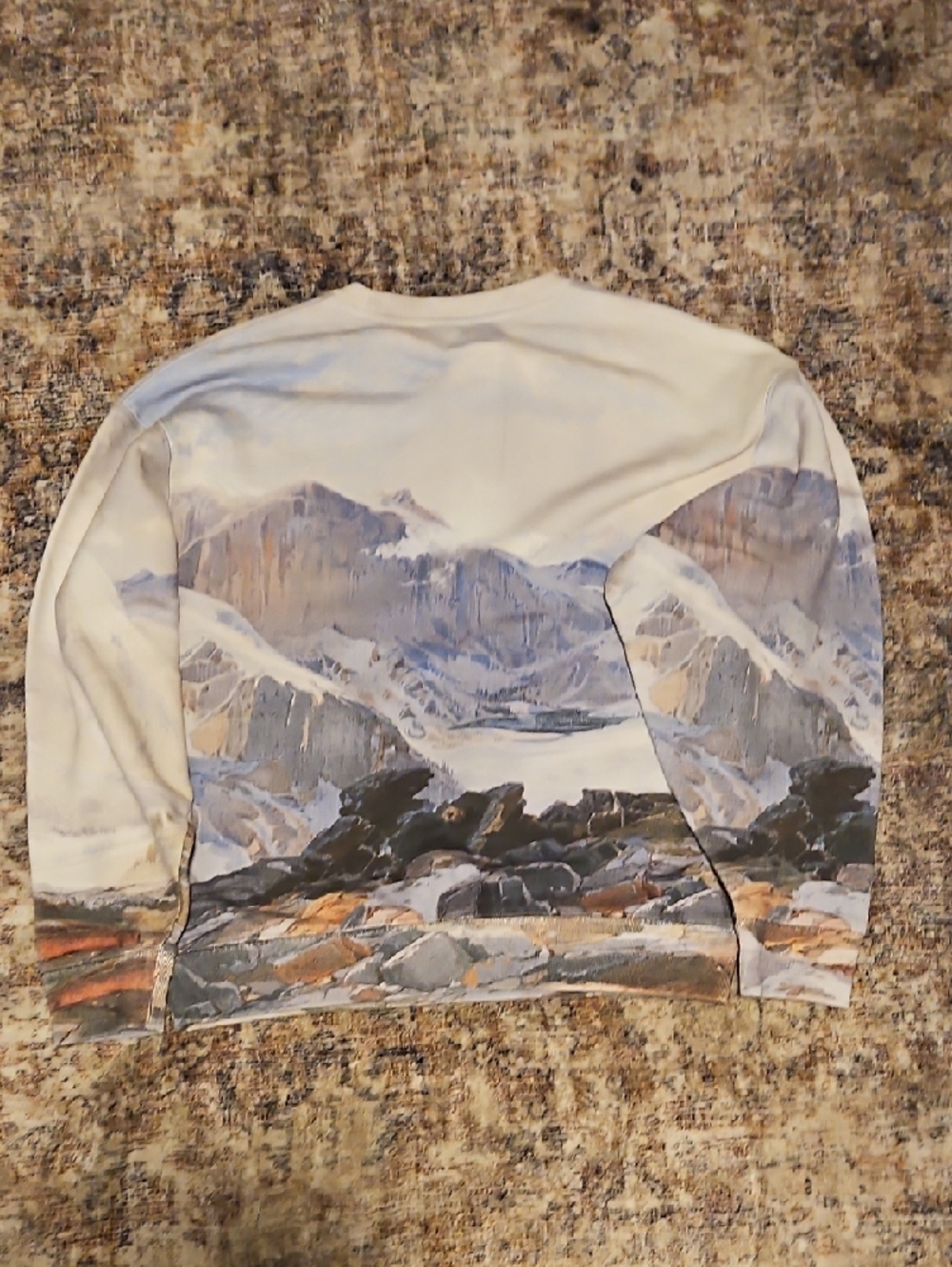 Kith Limited Pastel Mountain Landscape Crewneck Sweater S. M Oversized Fit - Picture 6 of 15